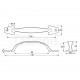 HANDLE WITH EXTERNAL SCREWS 130 / CHROME